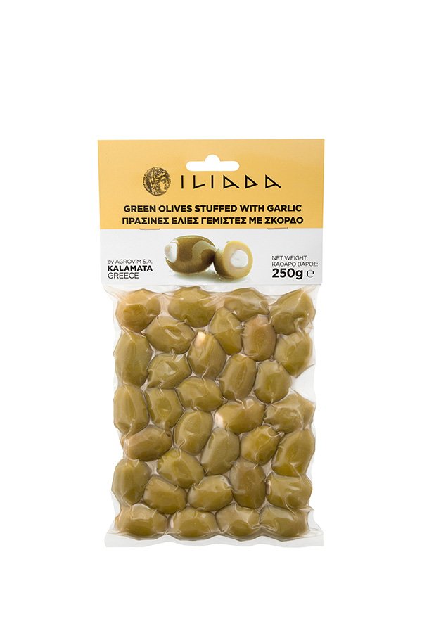 ILIADA Green Olives Stuffed with Garlic