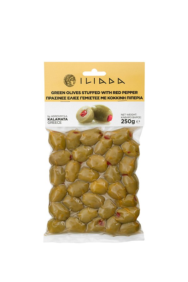 ILIADA Green Olives Stuffed with Pepper