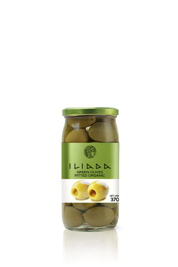 ILIADA Emerald Organic Green Olives Pitted