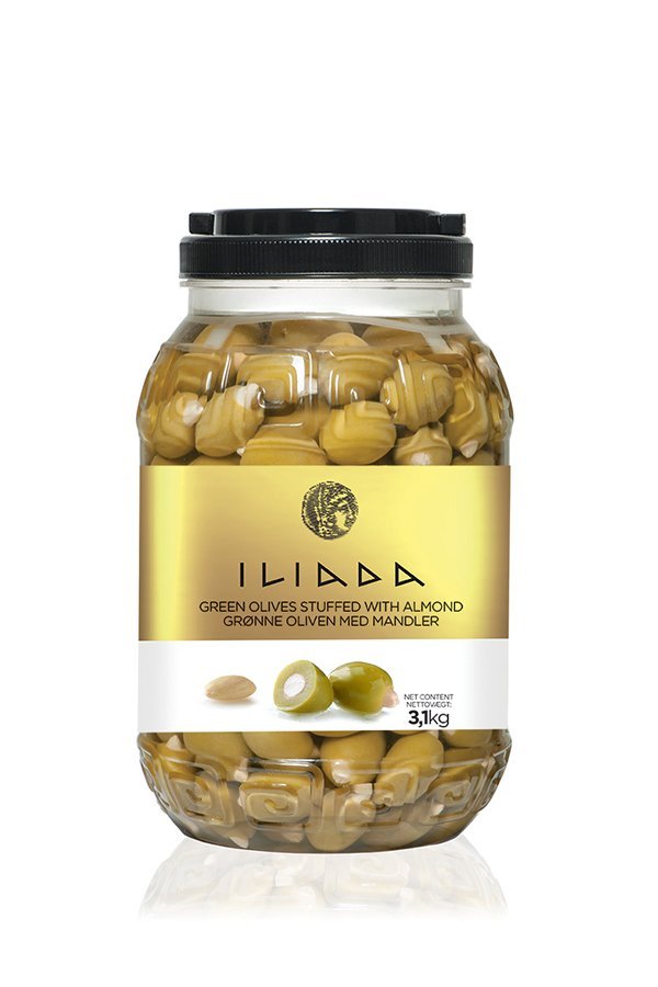 ILIADA Green Olives Stuffed with Almond HO.RE.CA