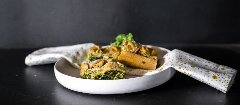 Traditional Greek spinach pie – Spanakopita with ILIADA Greek Extra Virgin Olive Oil - thumb image